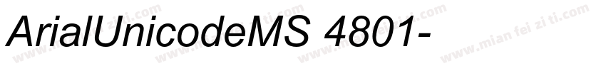 ArialUnicodeMS 4801字体转换